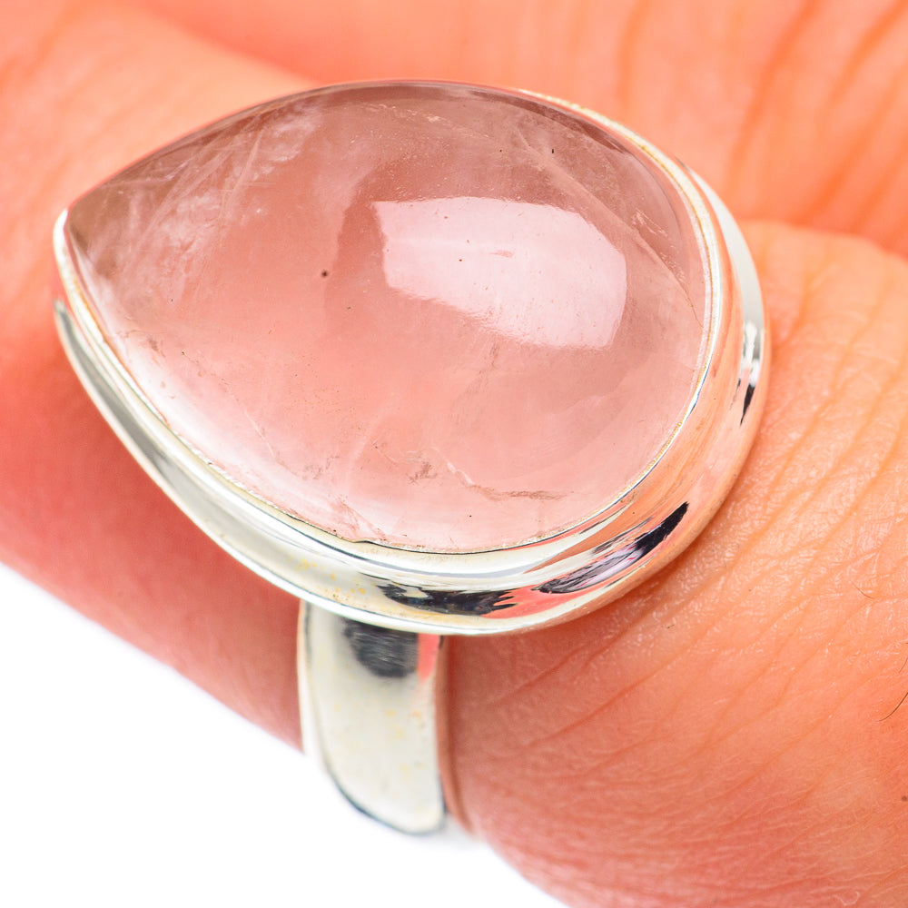 Rose Quartz Rings handcrafted by Anasilvercos - RING67779