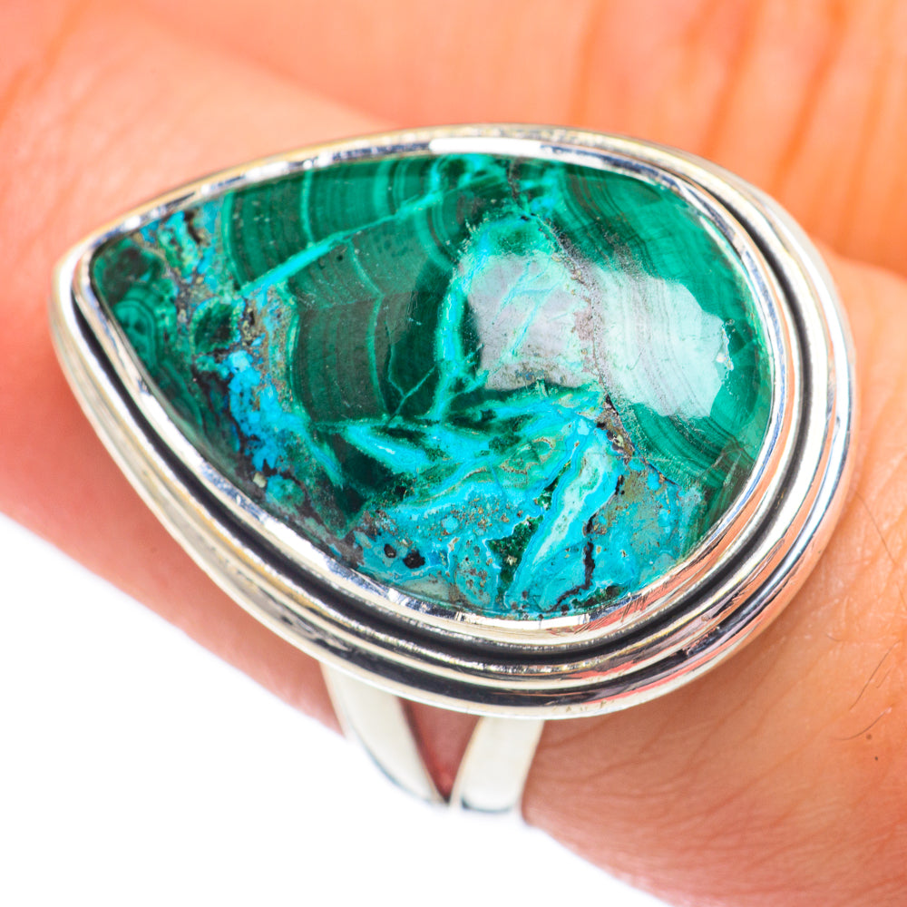 Chrysocolla Rings handcrafted by Anasilvercos - RING67809