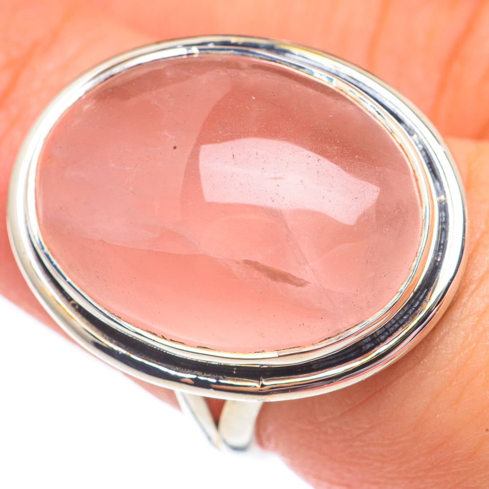 Rose Quartz Rings handcrafted by Anasilvercos - RING67815