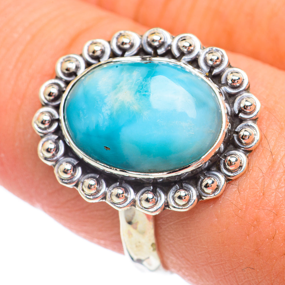 Larimar Rings handcrafted by Anasilvercos - RING67837