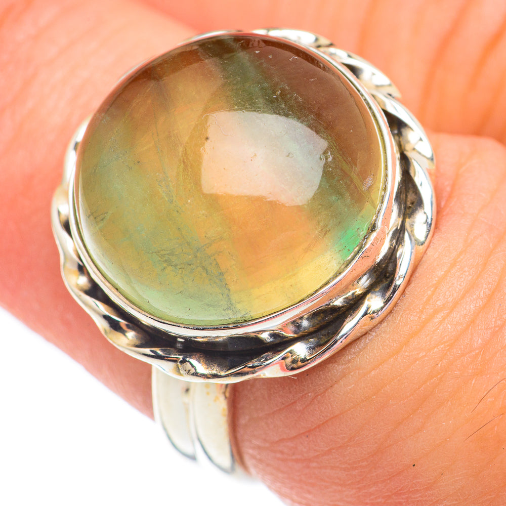 Green Fluorite Rings handcrafted by Anasilvercos - RING67866