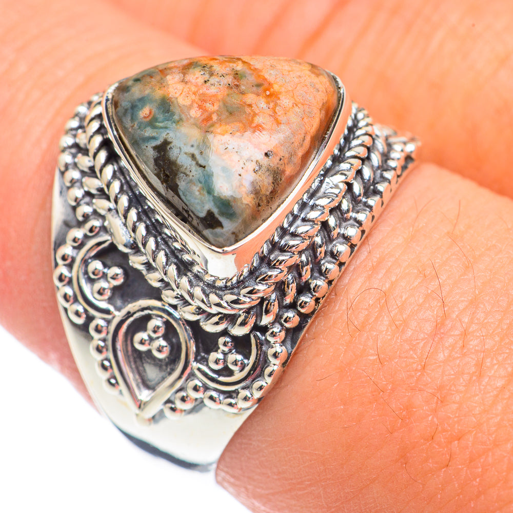 Ocean Jasper Rings handcrafted by Anasilvercos - RING67898