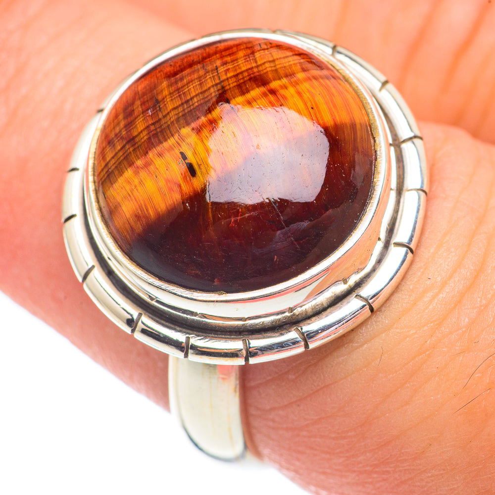 Red Tiger Eye Rings handcrafted by Anasilvercos - RING67910