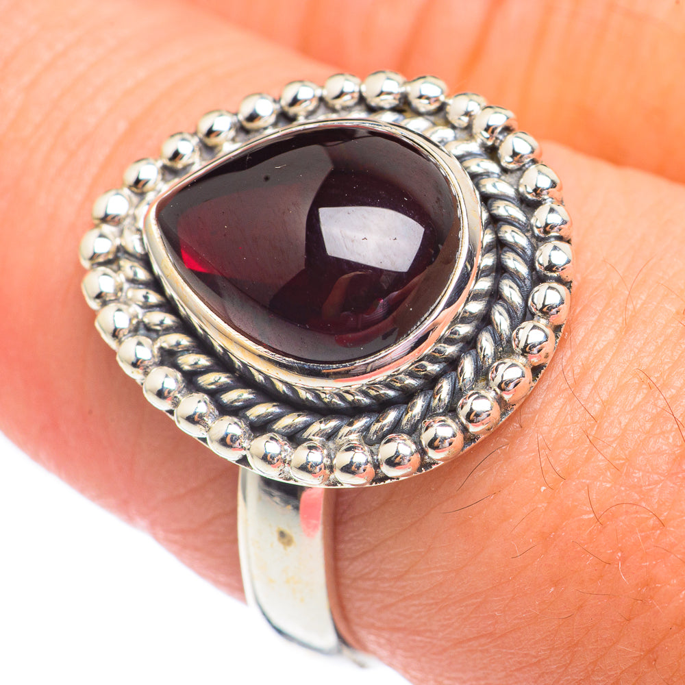 Garnet Rings handcrafted by Anasilvercos - RING67916