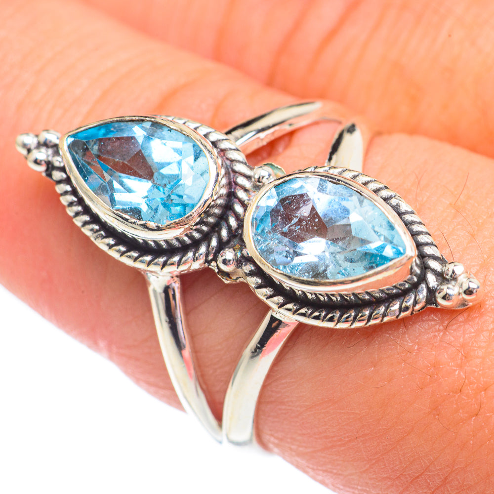 Blue Topaz Rings handcrafted by Anasilvercos - RING67935