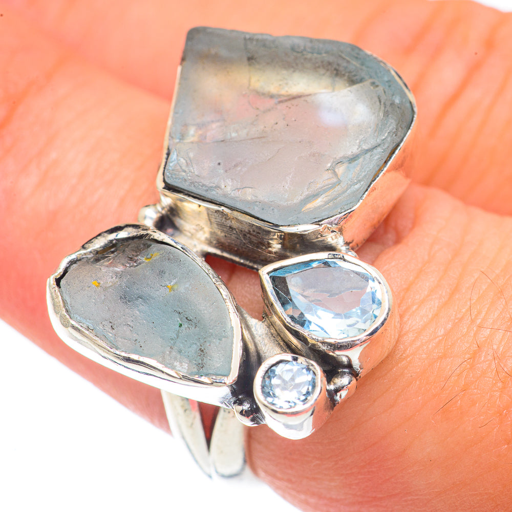 Aquamarine Rings handcrafted by Anasilvercos - RING67936