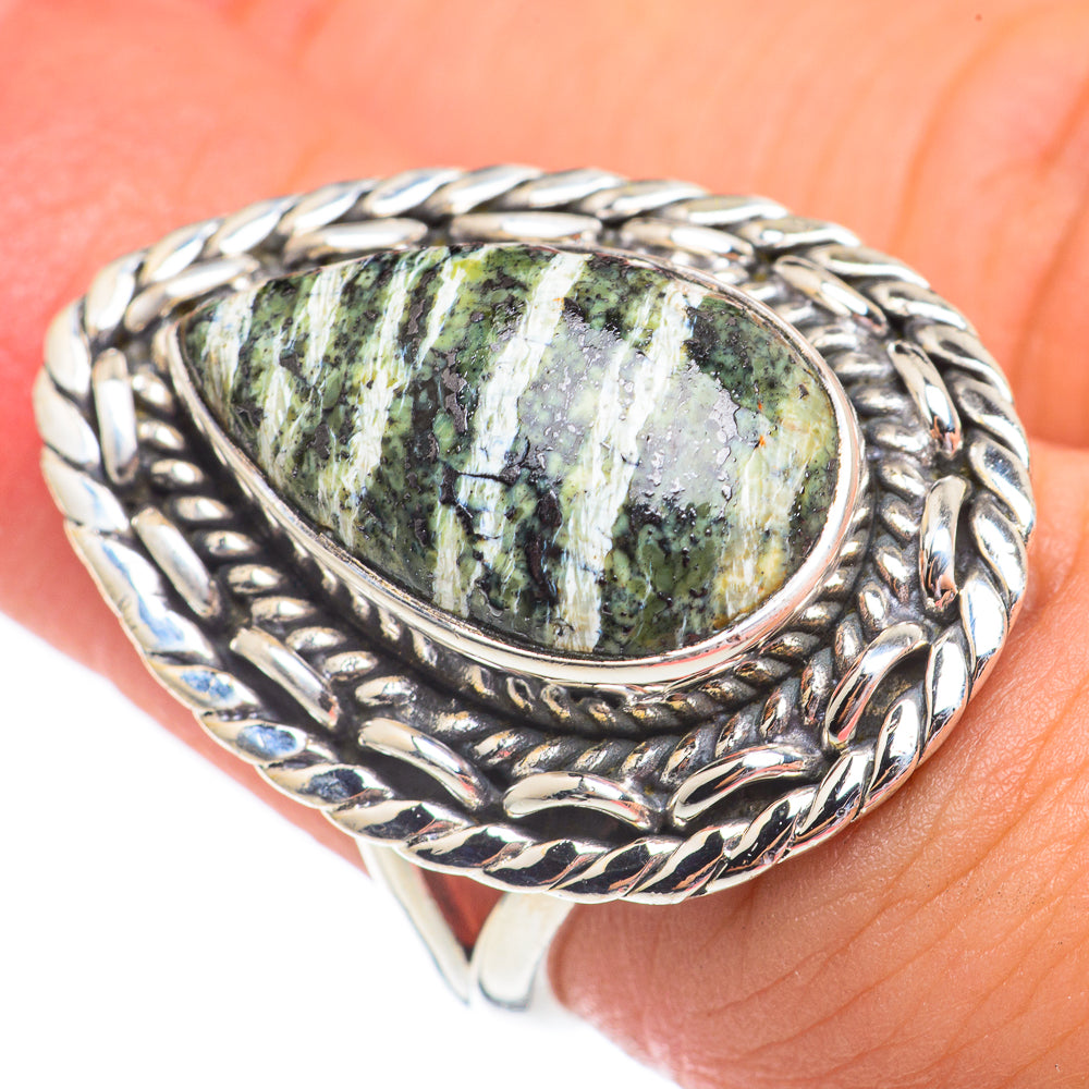 Lizard Jasper Rings handcrafted by Anasilvercos - RING67938
