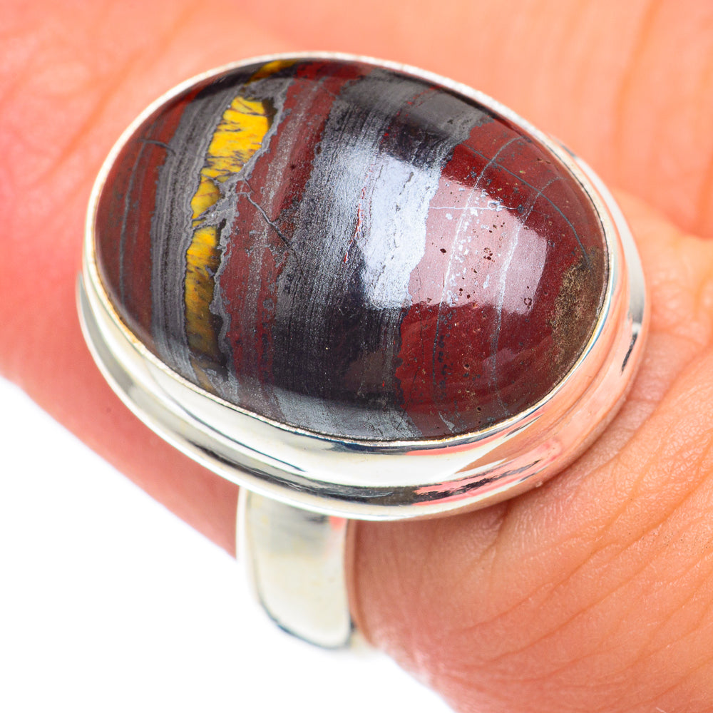 Red Tiger Iron Rings handcrafted by Anasilvercos - RING67940