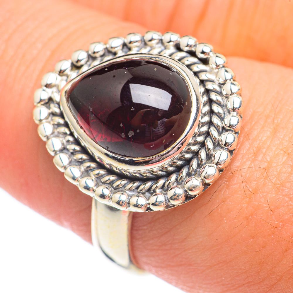 Garnet Rings handcrafted by Anasilvercos - RING67947