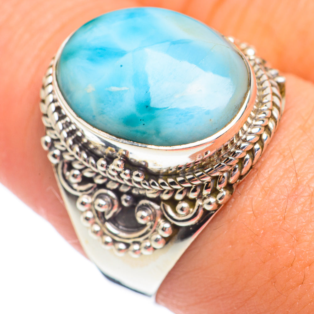 Larimar Rings handcrafted by Anasilvercos - RING67962