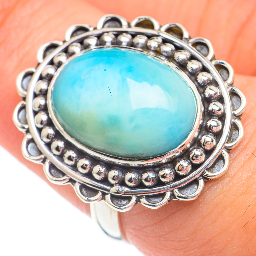 Larimar Rings handcrafted by Anasilvercos - RING67966