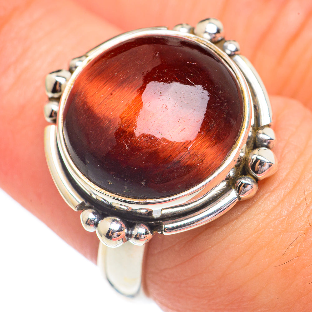 Red Tiger Eye Rings handcrafted by Anasilvercos - RING67972