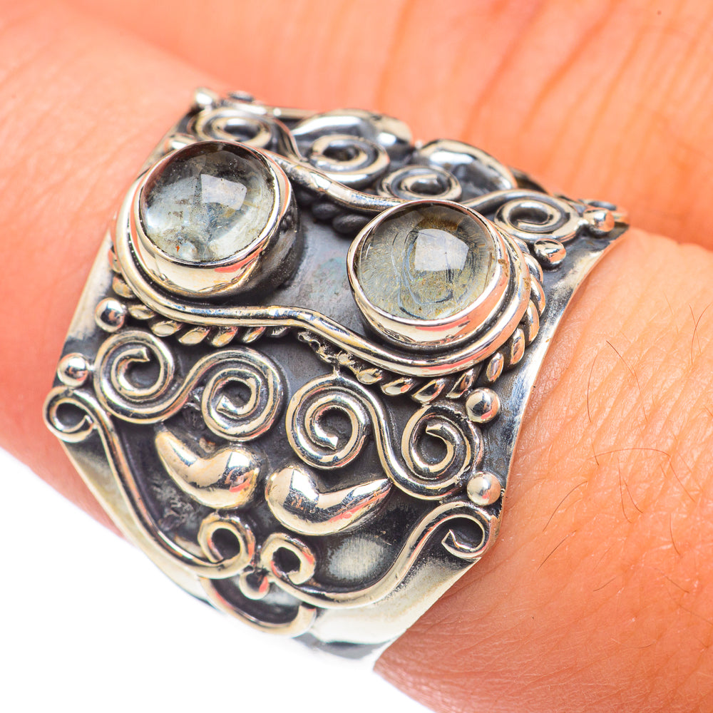 Rainbow Moonstone Rings handcrafted by Anasilvercos - RING67982