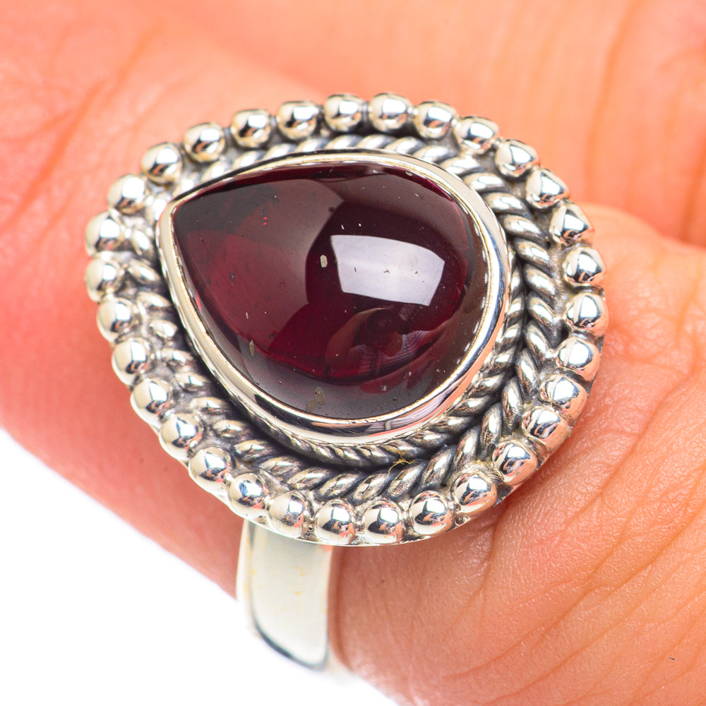 Garnet Rings handcrafted by Anasilvercos - RING67987