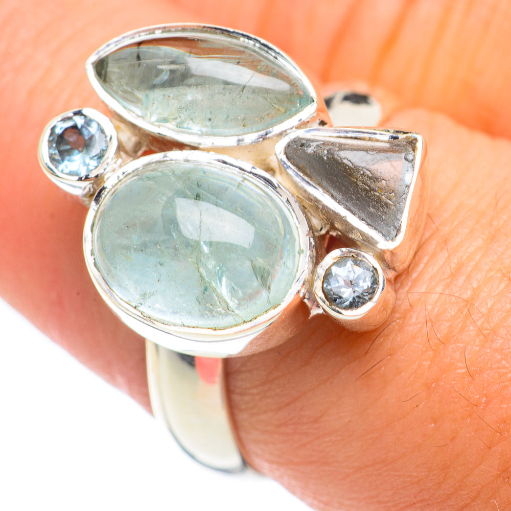 Aquamarine Rings handcrafted by Anasilvercos - RING67989
