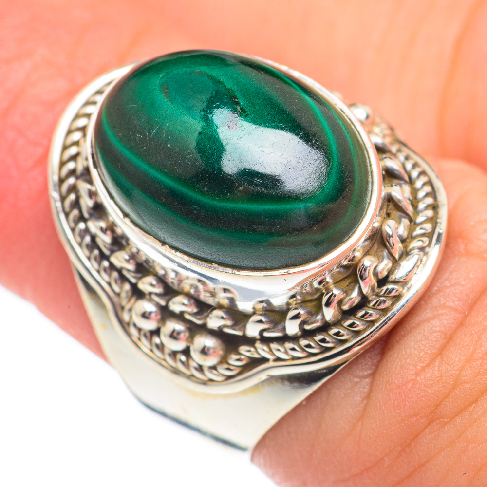 Malachite Rings handcrafted by Anasilvercos - RING67996