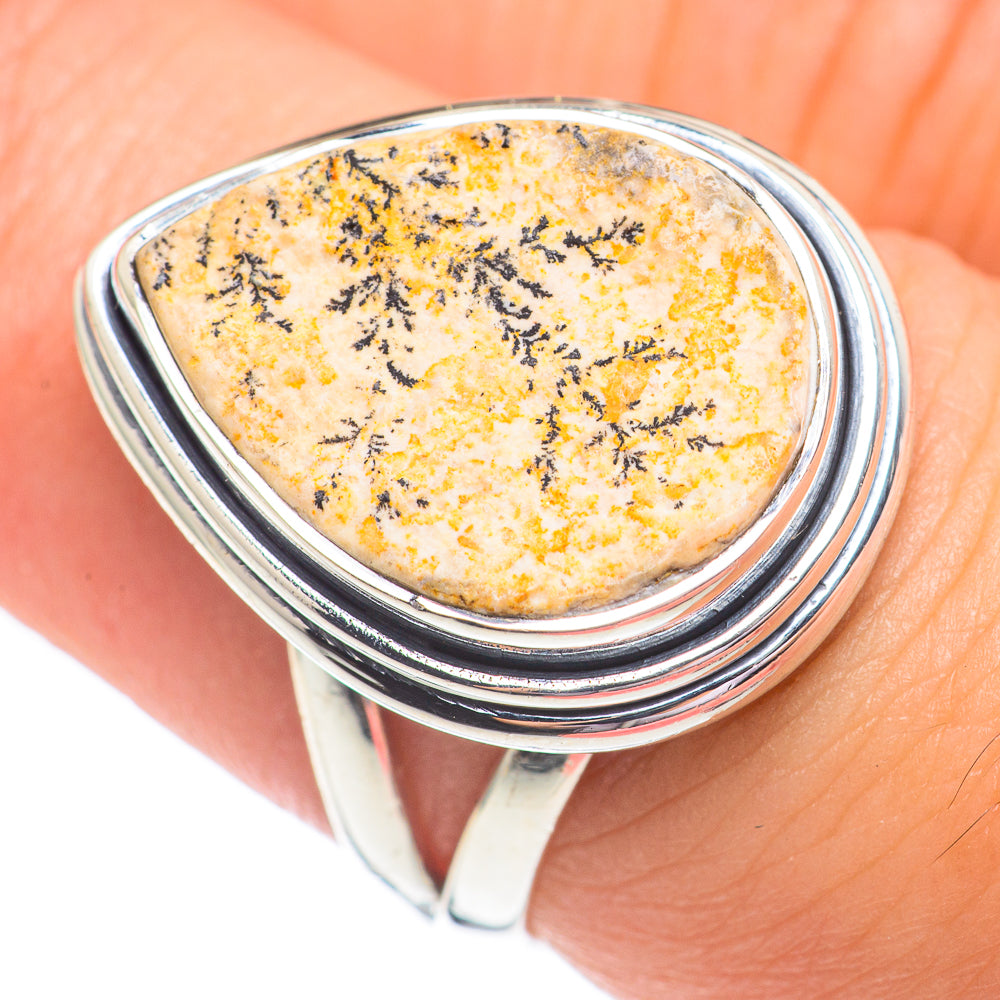 Germany Psilomelane Dendrite Rings handcrafted by Anasilvercos - RING67997