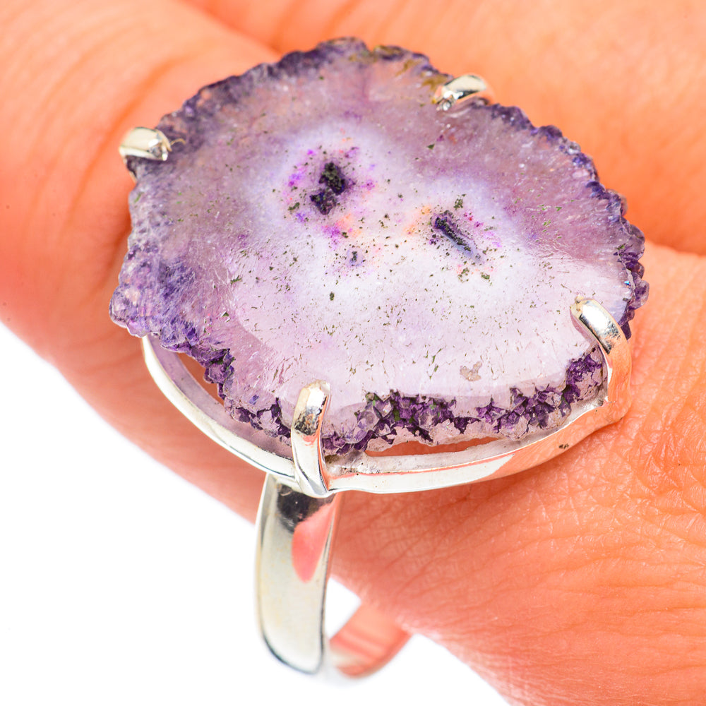 Amethyst Stalactite Rings handcrafted by Anasilvercos - RING68004