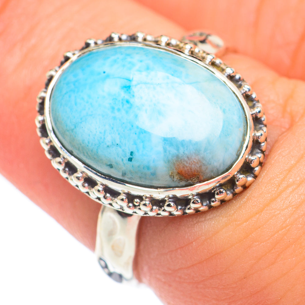 Larimar Rings handcrafted by Anasilvercos - RING68013
