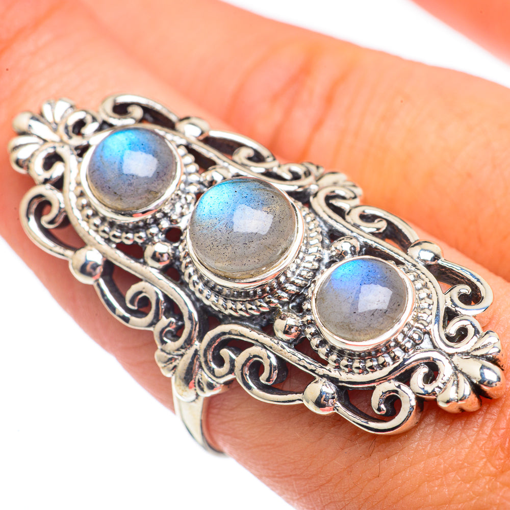 Labradorite Rings handcrafted by Anasilvercos - RING68015