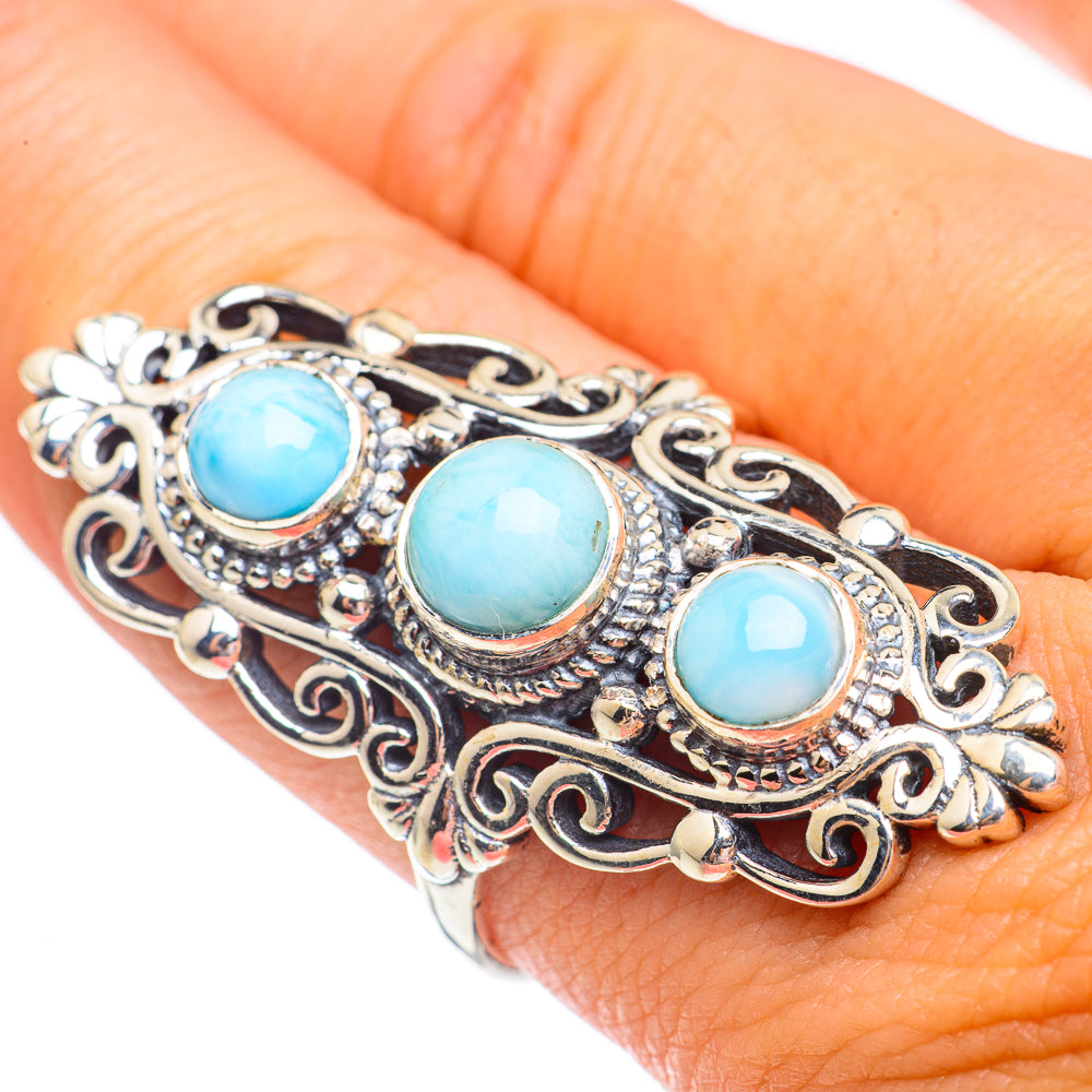 Larimar Rings handcrafted by Anasilvercos - RING68022