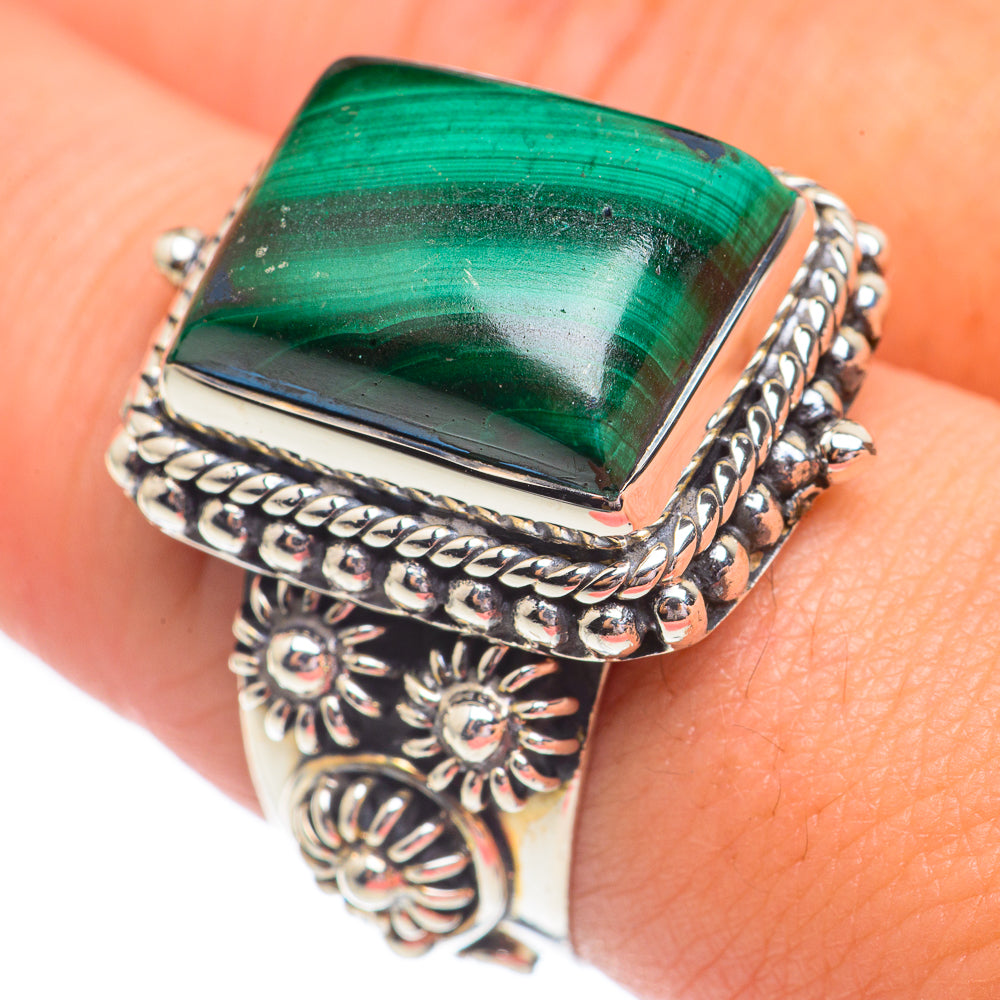 Malachite Rings handcrafted by Anasilvercos - RING68026