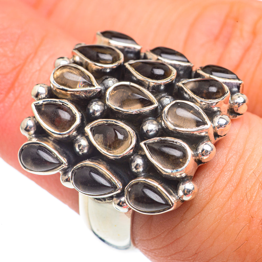 Smoky Quartz Rings handcrafted by Anasilvercos - RING68028