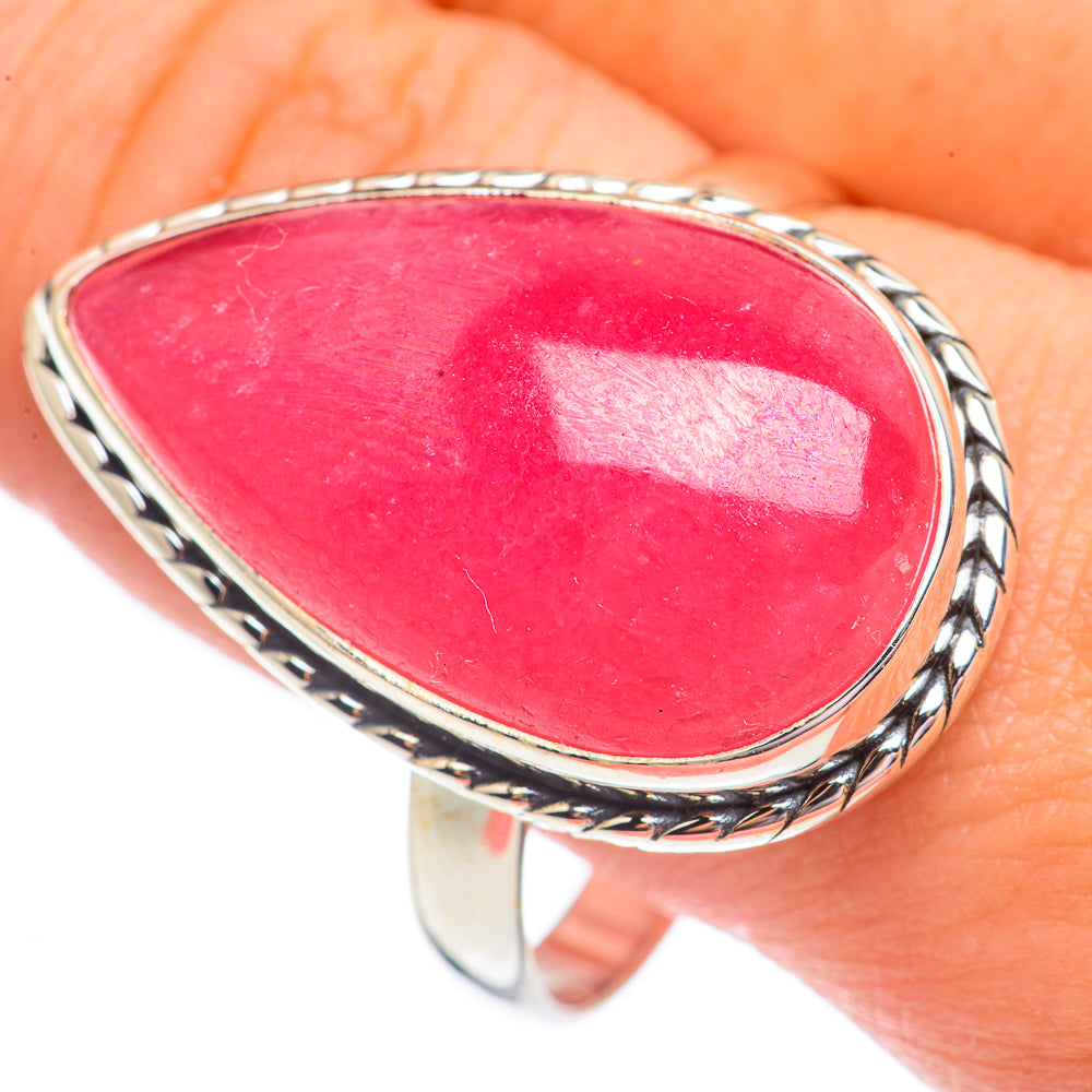Pink Agate Rings handcrafted by Anasilvercos - RING68032