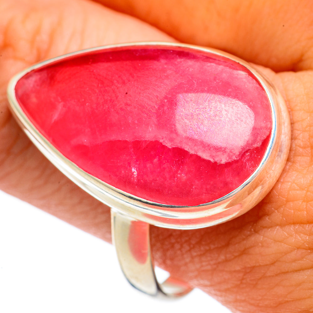 Pink Agate Rings handcrafted by Anasilvercos - RING68034