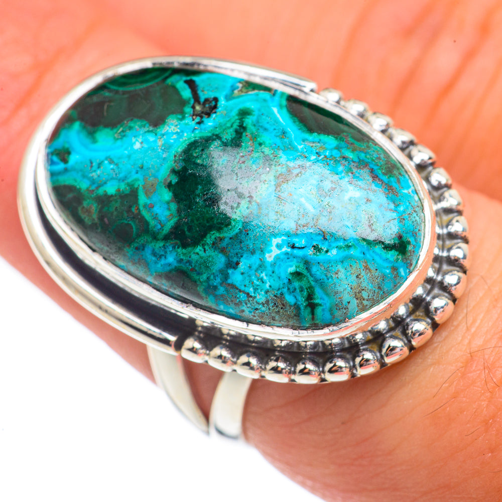 Chrysocolla Rings handcrafted by Anasilvercos - RING68048