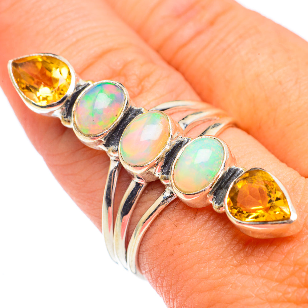 Ethiopian Opal Rings handcrafted by Anasilvercos - RING68050