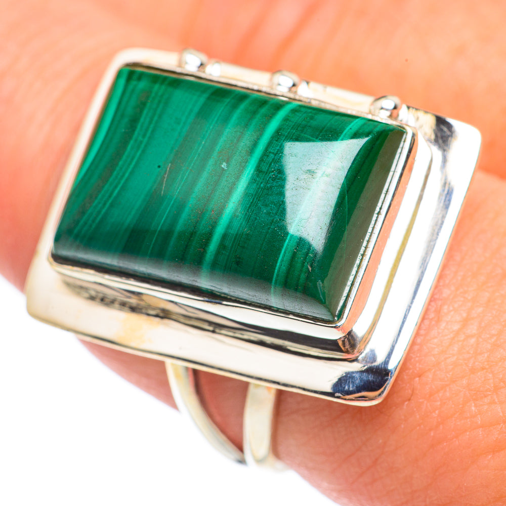 Malachite Rings handcrafted by Anasilvercos - RING68061