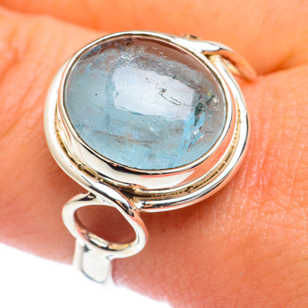Aquamarine Rings handcrafted by Anasilvercos - RING68076