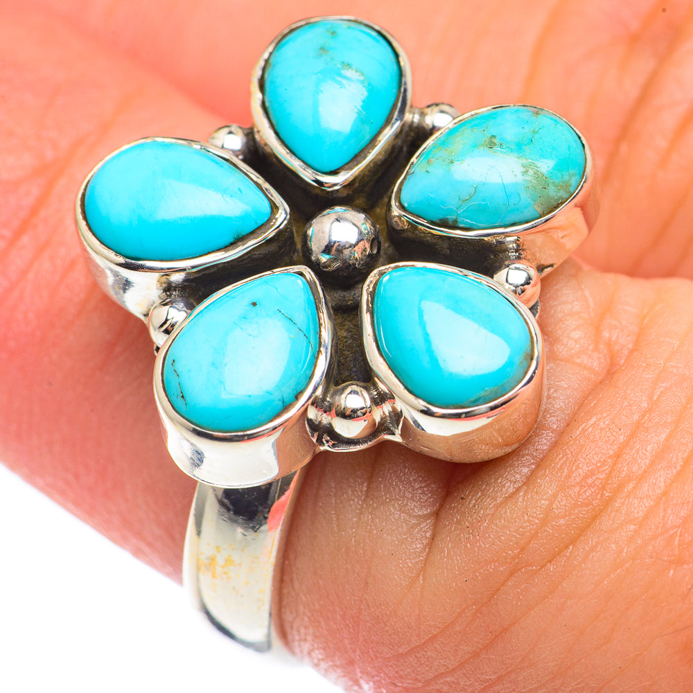 Arizona Turquoise Rings handcrafted by Anasilvercos - RING68080