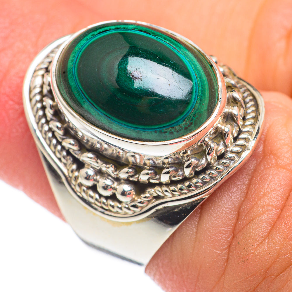 Malachite Rings handcrafted by Anasilvercos - RING68082