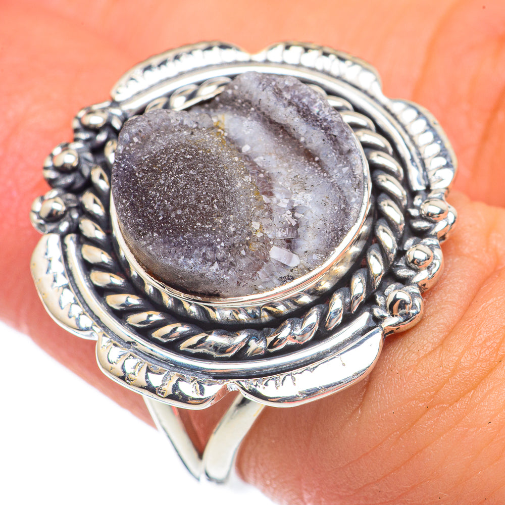Desert Druzy Rings handcrafted by Anasilvercos - RING68108