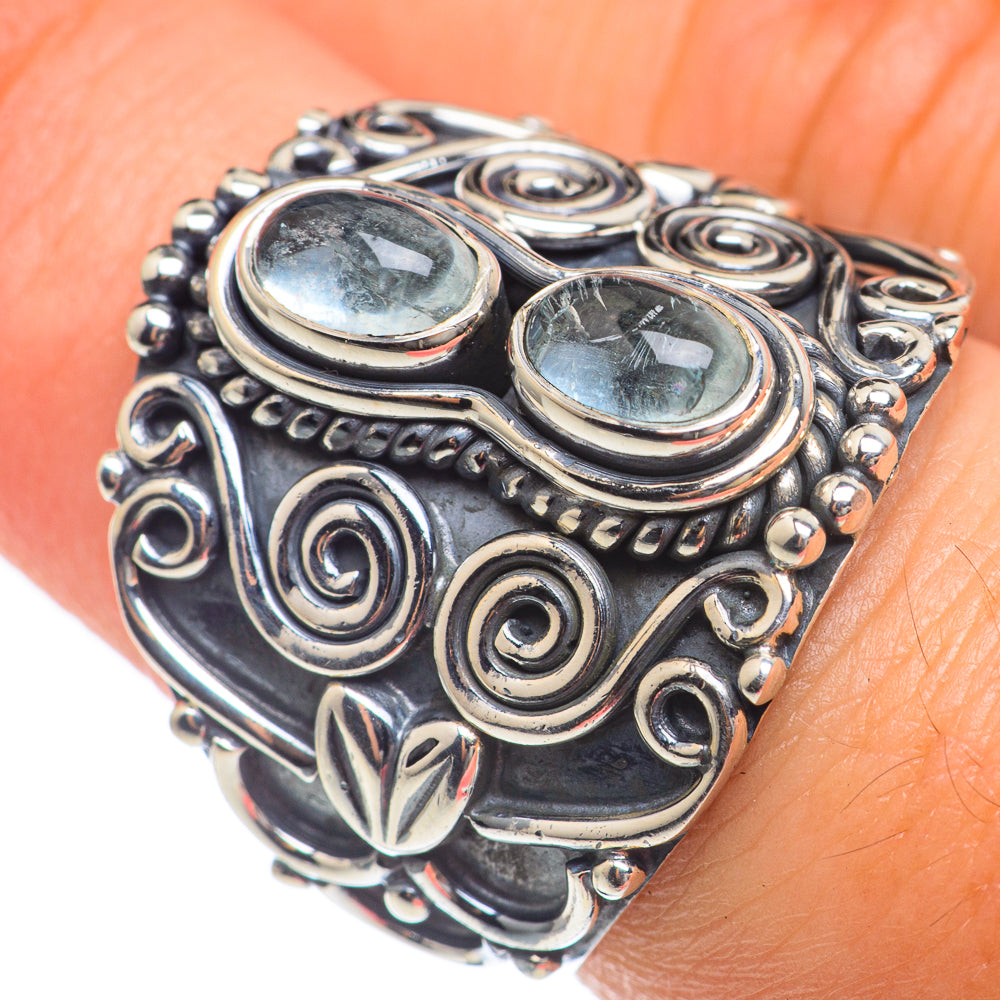 Aquamarine Rings handcrafted by Anasilvercos - RING68111