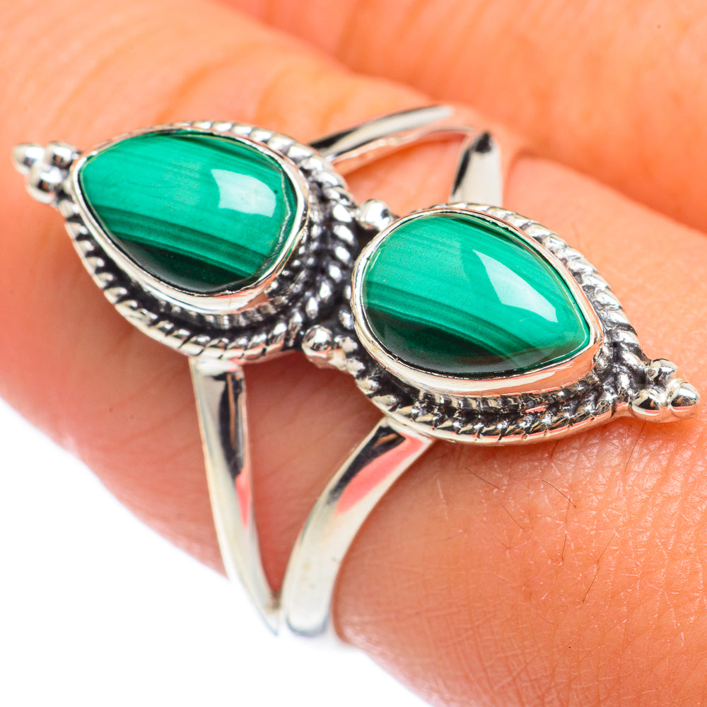 Malachite Rings handcrafted by Anasilvercos - RING68118
