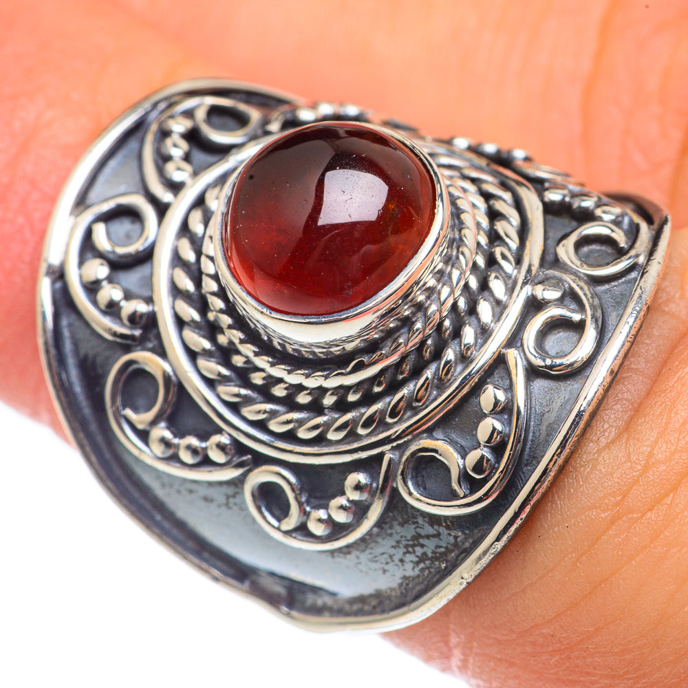 Garnet Rings handcrafted by Anasilvercos - RING68122