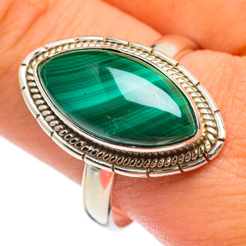 Malachite Rings handcrafted by Anasilvercos - RING68149