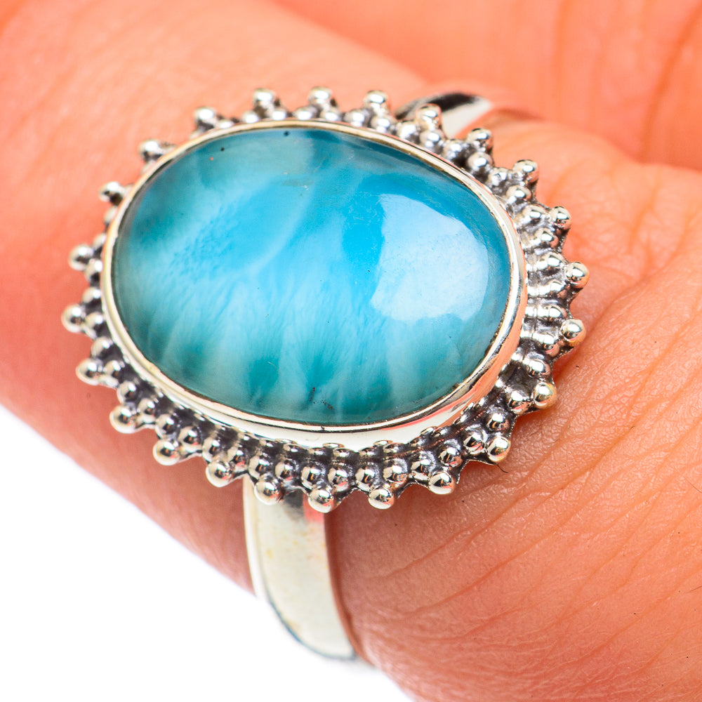 Larimar Rings handcrafted by Anasilvercos - RING68177