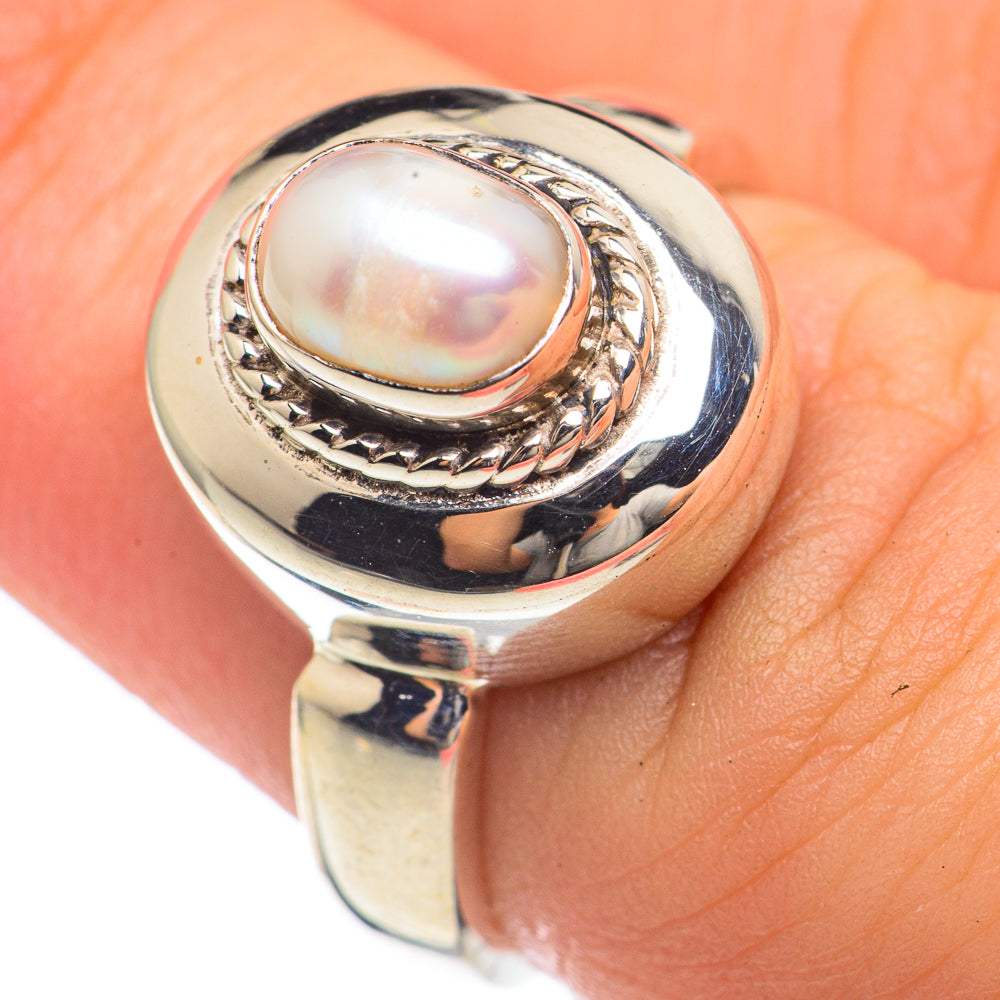 Cultured Pearl Rings handcrafted by Anasilvercos - RING68201
