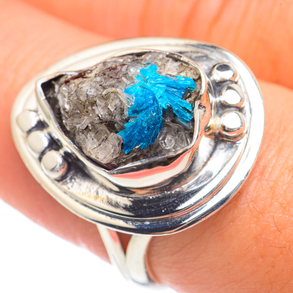 Cavansite Crystal Rings handcrafted by Anasilvercos - RING68206