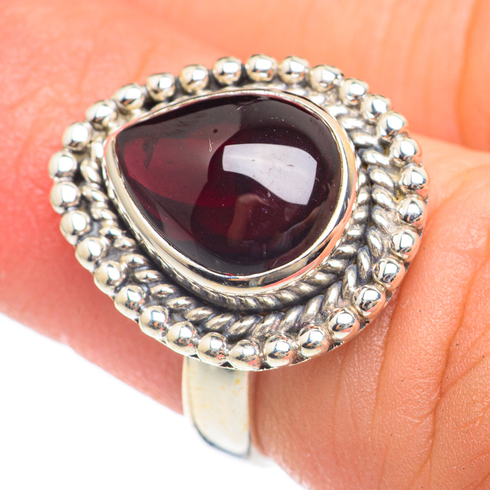 Garnet Rings handcrafted by Anasilvercos - RING68219