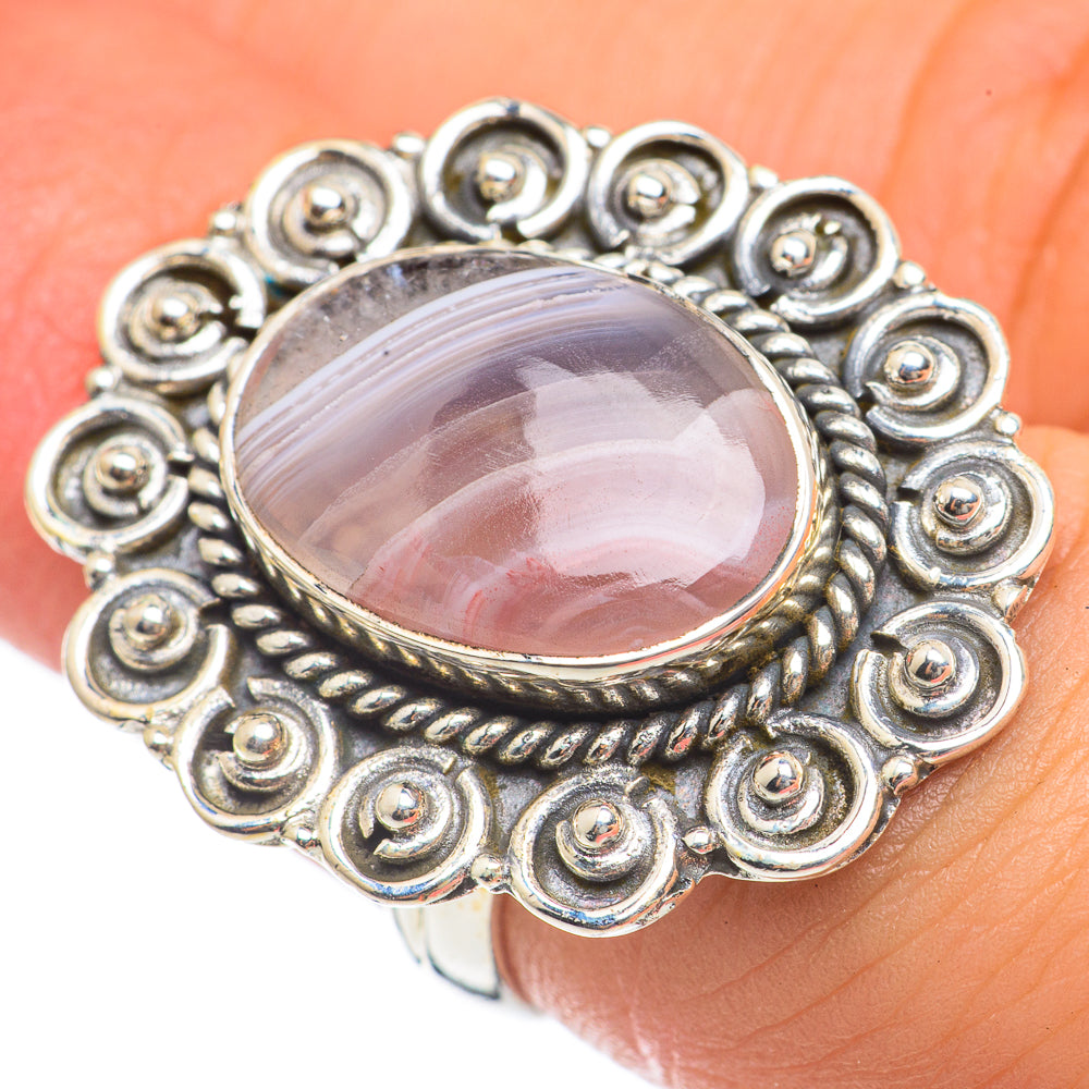 Botswana Agate Rings handcrafted by Anasilvercos - RING68224