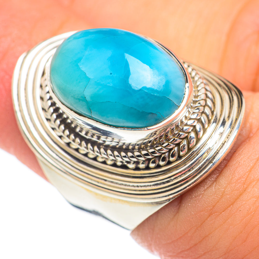 Larimar Rings handcrafted by Anasilvercos - RING68233