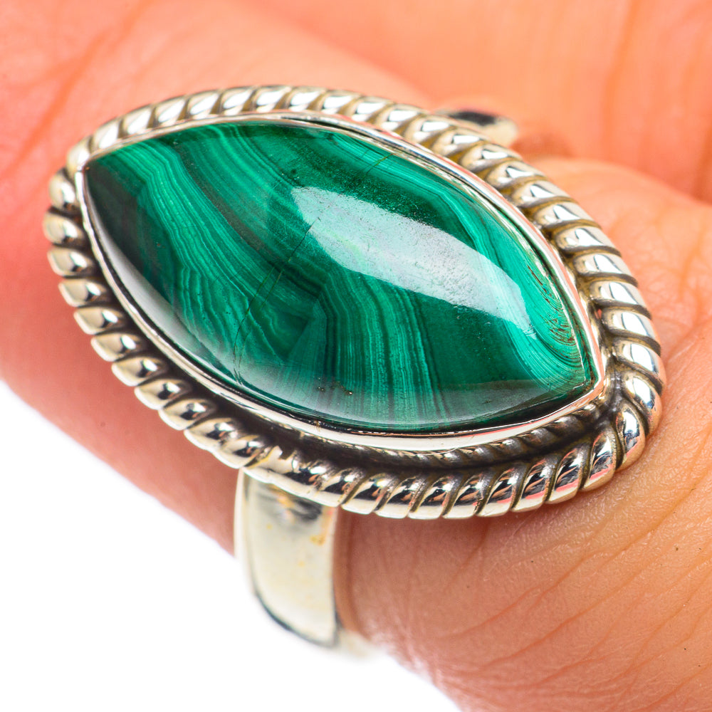Malachite Rings handcrafted by Anasilvercos - RING68238