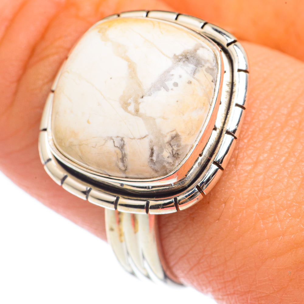 Howlite Rings handcrafted by Anasilvercos - RING68247