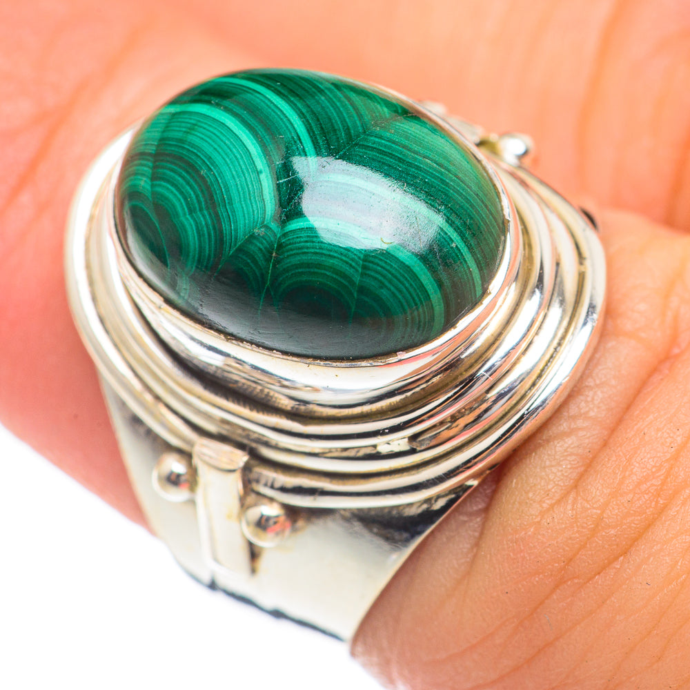 Malachite Rings handcrafted by Anasilvercos - RING68261
