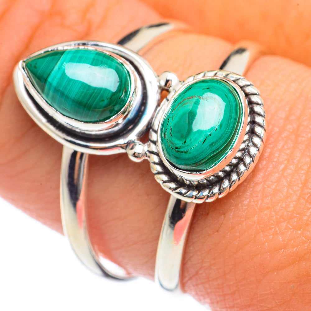 Malachite Rings handcrafted by Anasilvercos - RING68262